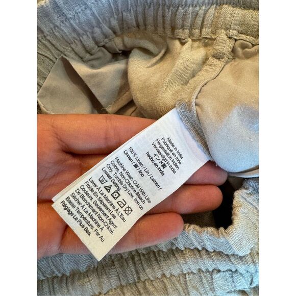 J. Crew 100% linen wide leg pants size large breathable beach coastal - Picture 5 of 8